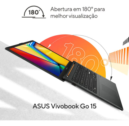 Notebook ASUS Vivobook Go 15 E1504 AMD RYZEN 5 7520U 8GB Ram 256GB SSD Linux KeepOS 15,6” FHD Black E1504FA-NJ731