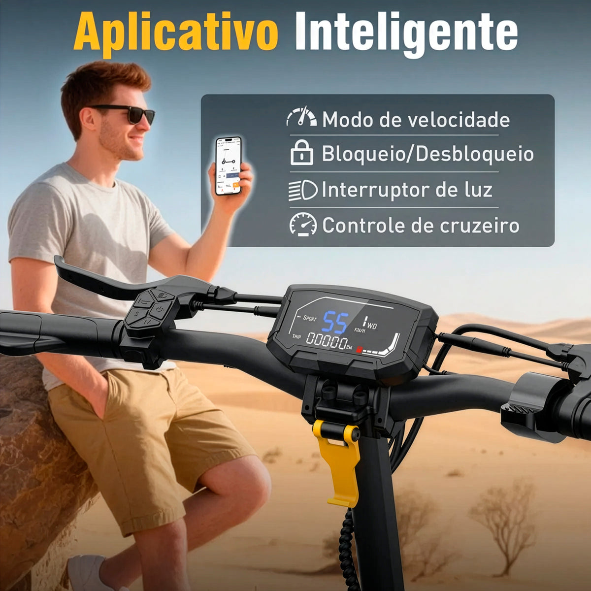 Honey Whale T4d - Patinete Elétrico Adulto, 1300w*2-65km/h-65km, Scooter-eletrica-velocidade-autonomia-juvenil-dobrável, Suspensão Dianteira E Traseira, 11 Inch Pneus Tubeless, App Bluetooth Honey Whale