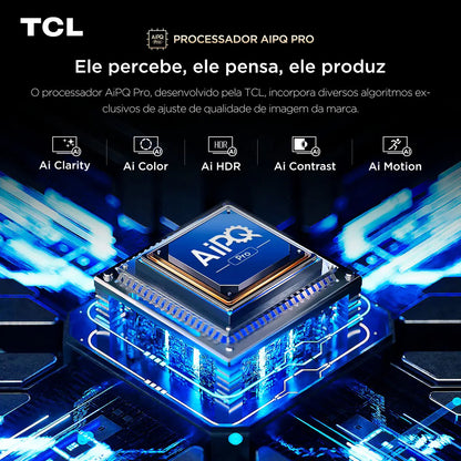 Smart TV TCL 75 Polegadas QLED Mini LED 4K C6K WiFi Bluetooth Google TV 4 HDMI 144Hz HDR10+ 75C6K