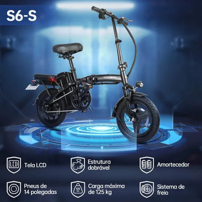 Honey Whale S6-s Bicicleta Elétrica 750w 40km 35km/h