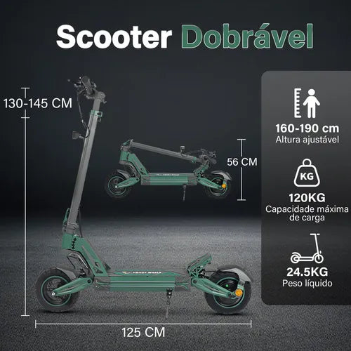 Honey Whale G2 PRO Patinete Elétrico Adulto, Scooter Eletrica Adulto com Motor de 1200W, 50km de Autonomia, 50KM/H Velocidade máxima, Honey Whale Patinete Juvenil Dobrável com Pneu a Vácuo