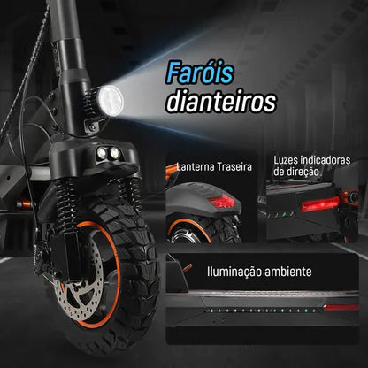 Honey Whale M4 - Patinete Elétrico Scooter 600w 40km/h 35km