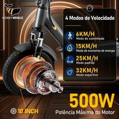 Honey Whale M2 Max-b Patinete Elétrico Scooter 32 Km/h 500w