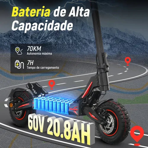 Honeywhale G4 Max Patinete Eletrico Adulto, 1640w*2-72km/h-70km-150kg, Scooter Eletrica Motor-velocidade-autonomia-carga, Patinete Juvenil Dobrável Com Cartão Nfc, Honey Whale