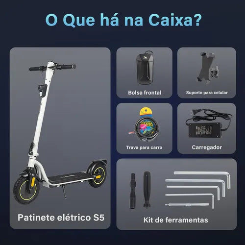 Honey Whale S5 450w Patinete Elétrico Scooter 32km/h 22km