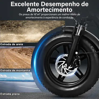 Honey Whale Bk05 - branca - Bicicleta Elétrica 500w 40km 38km/h