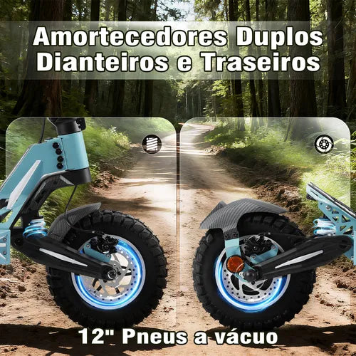 Honeywhale G3 Pro Azul -  Patinete Elétrico Scooter 1640w 56km