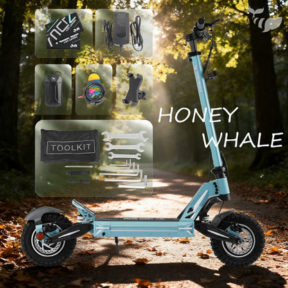 Honeywhale G3 Pro Azul -  Patinete Elétrico Scooter 1640w 56km